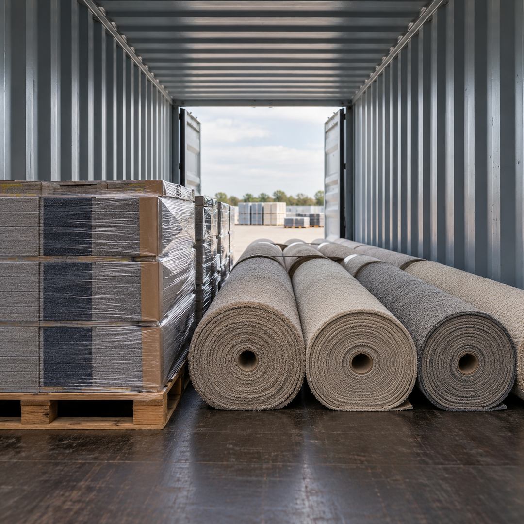 Quanti metri quadrati di moquette possono contenere un container da 40 piedi?