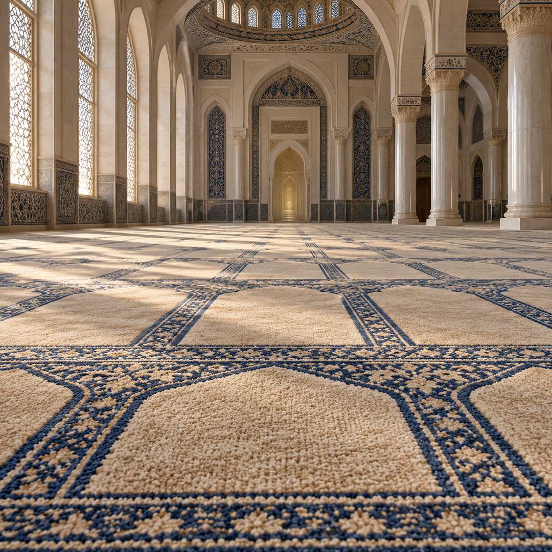 Quale tappeto viene utilizzato nelle moschee e nelle sale di preghiera