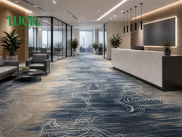 Polyester Printed Wall To Wall Carpet For Office