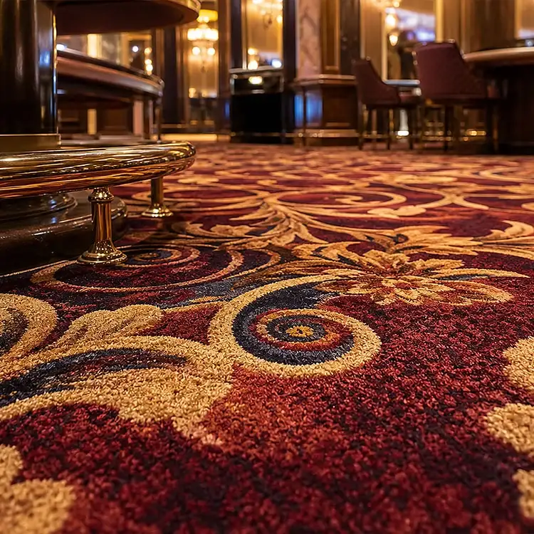 Tappeto da parete a parete in lana da casinò di lusso