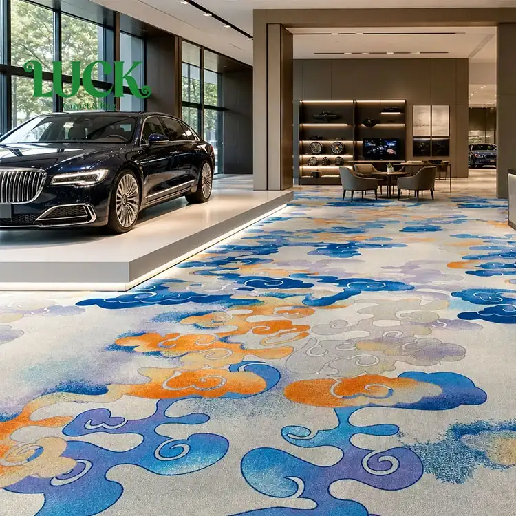 Tappeto da parete a parete stampato in poliestere per showroom